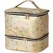 Manicure Storage Bag - Nail Organizers and Storage | Nail Storage Organizer Sponge Partitions Nail Polish Bag Organizer Sturdy Handle for Nail Polish Gold - Buy Online on GoSupps.com
