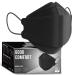 Keangs Face Masks 50 Pack, Soft and Comfortable Disposable Face Masks for Adults And Teens, Black 50 Count (For Adults) Adults-black