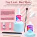 Modelones 10 Pcs Dip Powder Nail Kit Starter Set | Nude Pink Glitter Neutral Skin Colors | 15ml 2 in 1 Base & Top Coat Activator | Nail Art DIY Salon A1- Light Pink - Buy Online on GoSupps.com
