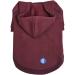 Blueberry Pet Essentials Soft & Comfy Better Basic Cotton Blend Dog Hoodie Sweatshirt in Burgundy Red, Back Length 12", Pack of 1 Jacket for Dogs 12 inch (Pack of 1) Dog Hoodie - Burgundy Red
