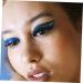 Mikinona 4 pairs Girls Stickers Eyelash Reusable Eyeliner Glitter Tools Eyelid Make Look Decals Adhesive 4x1.5cm Blue - Buy Online on GoSupps.com