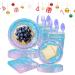 Christmas Paper Plate Sets - Blue Snowflakes Design Christmas Tablecloth Christmas Plates and Napkins Christmas Party Plates for 24 Guest - Buy Online on GoSupps.com