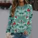 Kiasebu Women's Christmas Sweatshirt - Crewneck Long Sleeve Graphic Vintage Sweater Blouse (X-Large, A01-Green) - Buy Online on GoSupps.com