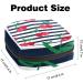 Stylish Menstruation Pad Bag with Zipper | Women's Tampon & Napkin Storage | Red Cherry Blue & White Stripes - Buy Online on GoSupps.com