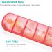 FHORAIN 7 Day Large Pill Box - Travel Friendly Daily Pill Organizer for Medicine, Vitamins, Fish Oil - Red - Buy Online on GoSupps.com