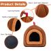 Guinea Pig Bed Small Pet Cotton Nest Windproof Guinea Pig House Hideout Soft Fleece Nest Guinea Pig Cage Cave for Hamsters Chinchillas Ferrets Bunny Mini Hedgehog Brown - Buy Online on GoSupps.com