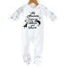 'My Auntie Loves Me to The Moon and Back' Baby Boy Girl Sleepsuit Designed and Printed in the UK Using 100% Fine Combed Cotton 0-3 Months White/Blue Stars
