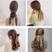 5 Pack Floral Hair Scarves & Ties Chiffon Flower Scrunchies & 2-in-1 Hair Accessories for Women & Girls - Buy Online on GoSupps.com