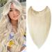 S-noilite Wire Hair Extensions Invisible Wire Extension Human Hair 100% Remy Natural Secret Wire Extensions Real Hair Pieces for Women (20 inch 60 Platinum Blonde)