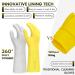 Vgo Heavy Duty Cleaning Gloves | Lined Nylon Household Gloves | Latex Free & Antislip | Ideal for Kitchen, Bathroom, Gardening | Flower Scented | 1 Pair Large Yellow - Buy Online on GoSupps.com