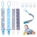 4 pieces baby pacifier chain 4 pieces of pacifier adapter pacifier chain seat belt pacifier chain plastic clip pacifier strap with silicone ring pacifier chain set pacifier chain silicone nipple chain
