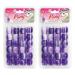 48 Pcs Beads Jewelry Making Kit DIY Hair Braiding Bracelet Ornaments Crafts Swirl White Tone Jumbo Round Pony (Purple)
