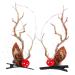 minkissy 2 Pairs Luminous Antler Hair Clip Girl Hair Accessories Hair Claw Clips Clothing Deer Christmas Hair Clips Reindeer Ears Clips Christmas Hair Accessories Glowing Hair Clip Abs Led