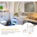 LUOZZY Bathroom Washing Utensils Trash Can Toothbrush Cup Hand Sanitizer Bottle (White) - Organize Your Bathroom Essentials with Style - Buy Online on GoSupps.com