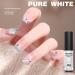 Gel Nail Polish Set 4 Color Metallic Painted Gel Polish White Black Red Green Liner Gel Nail Polish for Nail Art DIY UV/LED Soak Off Spring French Manicure Set with Thin Brush - Buy Online on GoSupps.com