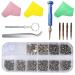 Nutmanel glasses repair tool set glasses repair set for sunglasses repair with screws and screwdrivers (silicone nose pad brillery tweezers)
