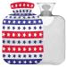 Naanle stripes American hot water bottle with reference transparent bag hot water bottle 1l heat bottle for bed hand feet warmer pain relief heat and cold therapy