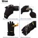 Songwin Waterproof Winter Gloves | Ethylene Insulated Ski & Snowboard Touchscreen Gloves for Men & Women | Perfect for Fishing Photography and Hunting - Black M - Buy Online on GoSupps.com