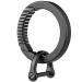 TISUR Titanium Round Carabiner Clip,Spring Hook Key Ring,Small Keychain Carabiner,with D-Ring for Keys Black Carabiner Key Clip