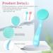Silicone Manual Facial Cleansing Brush - NADUSEP 2 Pack Soft Bristles Waterproof Exfoliator for Blackheads & Makeup Removal (Blue Pink - Buy Online on GoSupps.com