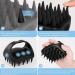 Bsisme Hair Scalp Massager Shampoo Brush - Silicone Bristles for Dandruff Removal & Hair Growth - Shower Scalp Scrubber for Men, Women, Kids, Pets - Black - Buy Online on GoSupps.com