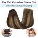 GOO GOO 18 Balayage Chocolate Brown to Caramel Blonde Wire Hair Extensions 95g - Remy Human Hair Extensions for Women - Buy Online on GoSupps.com