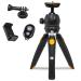 KODAK PhotoGear Mini Adjustable Tripod with Remote, 360 Ball Head, Compact 9 Tabletop Tripod,11 Selfie Stick, 5-Position Legs, Rubber Feet, Smartphone & Action Camera Adapters, E-Guide Included