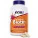 NOW Foods Biotin 10 mg (10,000 mcg), Extra Strength, 200 Vegetarian Capsules - Supplement