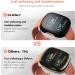 4 Pack iVoler Screen Protector Tempered Glass & Hard PC Bumper Cover for Fitbit Sense/Versa 3 - Full Coverage Protective Case in Black - Buy Online on GoSupps.com