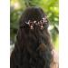 Missgrace Bridal Crystal Leaf Rose Gold Hair Pins - Pack of 3 | Wedding Hair Accessories - Buy Online on GoSupps.com