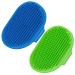 2 Pack Dog Grooming Brush, Premium Pet Bath Brush with Adjustable Ring Handle for Bathing - Massaging -Hair Removal - on Wet or Dry Hair , for Long Short Haired Dogs and Cats