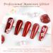 Buy Laza Chrome Nail Powder - Holographic Metallic Dust for DIY Gel Polish & Nail Art | Reflective Glitter Decorations - Red - Buy Online on GoSupps.com