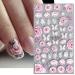 JMEOWIO 3D Embossed Spring Flower Nail Art Stickers Decals - 4 Sheets - Buy Online on GoSupps.com