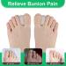 Ajoysoul Toe Separator & Bunion Corrector Set - 6pcs Gel Toe Spacers with Fabric Sleeve for Pain Relief and Toe Alignment - Beige - Buy Online on GoSupps.com