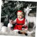 CHILDWEET Basket Desktop Decor Tabletop Decor Nativity Decor Xmas Candy Container Ornaments Child White Frame Brown 17X17CM - Buy Online on GoSupps.com