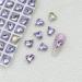 FEIlei 10 Pcs Heart Nail Charms Pointed Back Nail Art Charms Butterfly Nail Rhinestones