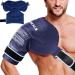IGOHEALS Shoulder Ice Pack Wrap Rotator Cuff for Arm Injuries Reusable Gel Heating Pack Surgery Recovery Pain Relief Hot Cold Therapy Cold Compress Bag Left Right Shoulder Men Women-Soft Plush Lining 003 Navy for Shoulde...