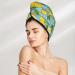 Hair Towel Wrap - Quick Drying Turban with Button - Lemon Color | Hair Drying Solution for All Hair Types - Buy Online on GoSupps.com