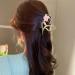 Gold Metal Lily Flower Hair Clip - Pink Floral Barrette for Strong Hold - Cute Fashion Hair Accessory for Thick & Thin Hair - Buy Online on GoSupps.com