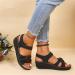 Lausiuoe Women's Arch Support Sandals for Plantar Fasciitis - Orthotic Flip Flops 8.5 W-Black - Buy Online on GoSupps.com