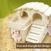 Amjkeji 2-Piece DIY Wooden Hamster Toys & Accessories | Hamster House & Cake Player for Dwarf Hamsters & Chinchillas - Buy Online on GoSupps.com