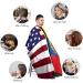 American & Ecuador Flag Barber Cape - Adult Haircut Apron for Home Salon & Barbershop | Premium Quality Hairdressing Cape - Buy Online on GoSupps.com