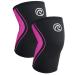 Reh band Kniebandage strength sport knee support for cross fit & heavy training Knee Sleeve made of 5 mm neoprene in many colors & sizes unisex s pink - 1 pair
