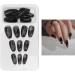 Press On Nails Coffin Press On False Nail Tips Black False Nails Artificial Nails Fake Solid Color Solid Color Fake Nails Ballerina Nail Art Tips Sets - Buy Online on GoSupps.com