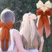 2 Pcs Big Hair Bow Hair Bows For Women Bow Hair Clip Elegant French Barrette Bows For Hair With Long Polka Dot Bow Hair Barrettes Accessories Bow Hair Clips For Women Girls(Orange red+Cream) - Buy Online on GoSupps.com