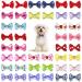 Netspower dogs hair accessories loop headdress 50pcs hairpin pets dog hair arches accessories pet butterfly hair clip with rubber bands