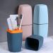Travel Toothbrush Case & Holder with Cup - Light Blue | Portable and Multifunctional for Camping, Trip or Daily Use - Buy Online on GoSupps.com