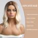 Blonde Unicorn Ombre Wavy Shoulder Length Wig for Women - Long Wavy Middle Part Wig for Daily Use - Buy Online on GoSupps.com