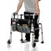 Walker Bag Walker Organizer Pouch Attachments Bags with Cup Holder Large Capacity Accessory Basket Provides Hands Free Storage for Wheelchair Rollator Grey - Buy Online on GoSupps.com