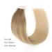 Remy Tape-In Hair Extensions | Invisible Sun-Kissed Balayage | Ash Brown to Dirty Blonde | 20 Pieces - 50g 50cm | #B8-18-60 - Buy Online on GoSupps.com
